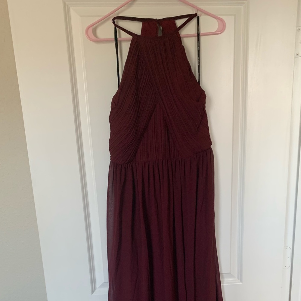 #Levkoff open back gown (wine color)